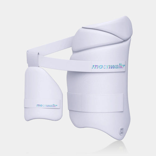 Moonwalkr 2.0 Cricket Batting Combo Thigh Guard Pad White